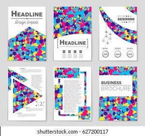 Abstract vector layout background set. For art template design, list, page, mockup brochure theme style, banner, idea, cover, booklet, print, flyer, book, blank, card, ad, sign, sheet,, a4