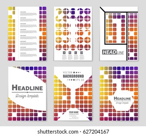 Abstract vector layout background set. For art template design, list, page, mockup brochure theme style, banner, idea, cover, booklet, print, flyer, book, blank, card, ad, sign, sheet,, a4