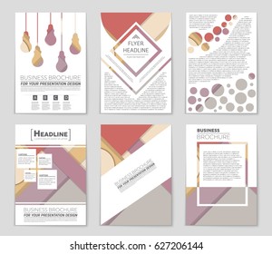 Abstract vector layout background set. For art template design, list, front page, mockup brochure theme style, banner, idea, cover, booklet, print, flyer, book, blank, card, ad, sign, sheet,, a4