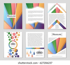 Abstract vector layout background set. For art template design, list, front page, mockup brochure theme style, banner, idea, cover, booklet, print, flyer, book, blank, card, ad, sign, sheet,, a4