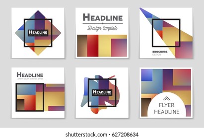 Abstract vector layout background set. For art template design, list, front page, mockup brochure theme style, banner, idea, cover, booklet, print, flyer, book, blank, card, ad, sign, sheet,, 
