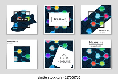 Abstract vector layout background set. For art template design, list, page, mockup brochure theme style, banner, idea, cover, booklet, print, flyer, book, blank, card, ad, sign, sheet,, 