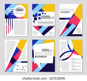 Abstract vector layout background set. For art template design, list, front page, mockup brochure theme style, banner, idea, cover, booklet, print, flyer, book, blank, card, ad, sign, sheet,, a4