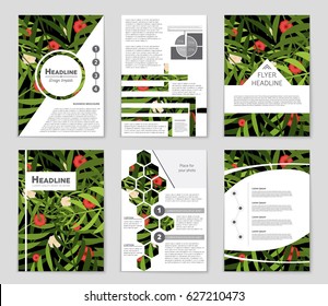 Abstract vector layout background set. For art template design, list, front page, mockup brochure theme style, banner, idea, cover, booklet, print, flyer, book, blank, card, ad, sign, sheet,, a4