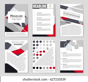 Abstract vector layout background set. For art template design, list, front page, mockup brochure theme style, banner, idea, cover, booklet, print, flyer, book, blank, card, ad, sign, sheet,, a4