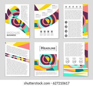 Abstract vector layout background set. For art template design, list, front page, mockup brochure theme style, banner, idea, cover, booklet, print, flyer, book, blank, card, ad, sign, sheet,, a4