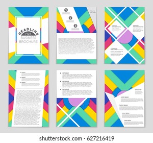 Abstract vector layout background set. For art template design, list, front page, mockup brochure theme style, banner, idea, cover, booklet, print, flyer, book, blank, card, ad, sign, sheet,, a4