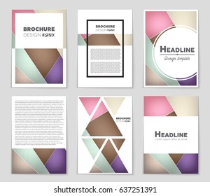 Abstract vector layout background set. For art template design, list, front page, mockup brochure theme style, banner, idea, cover, booklet, print, flyer, book, blank, card, ad, sign, sheet,, a4