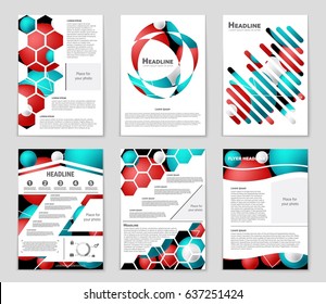 Abstract vector layout background set. For art template design, list, front page, mockup brochure theme style, banner, idea, cover, booklet, print, flyer, book, blank, card, ad, sign, sheet,, a4