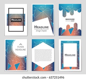 Abstract vector layout background set. For art template design, list, front page, mockup brochure theme style, banner, idea, cover, booklet, print, flyer, book, blank, card, ad, sign, sheet,, a4