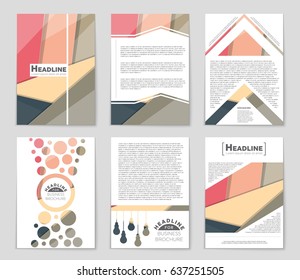 Abstract vector layout background set. For art template design, list, front page, mockup brochure theme style, banner, idea, cover, booklet, print, flyer, book, blank, card, ad, sign, sheet,, a4