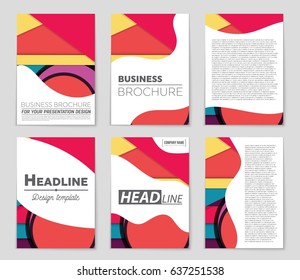 Abstract vector layout background set. For art template design, list, front page, mockup brochure theme style, banner, idea, cover, booklet, print, flyer, book, blank, card, ad, sign, sheet,, a4