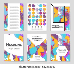 Abstract vector layout background set. For art template design, list, front page, mockup brochure theme style, banner, idea, cover, booklet, print, flyer, book, blank, card, ad, sign, sheet,, a4