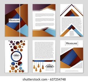 Abstract vector layout background set. For art template design, list, front page, mockup brochure theme style, banner, idea, cover, booklet, print, flyer, book, blank, card, ad, sign, sheet,, a4