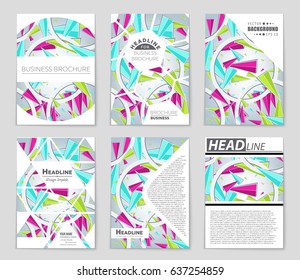 Abstract vector layout background set. For art template design, list, page, mockup brochure theme style, banner, idea, cover, booklet, print, flyer, book, blank, card, ad, sign, sheet,, a4