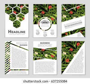 Abstract vector layout background set. For art template design, list, front page, mockup brochure theme style, banner, idea, cover, booklet, print, flyer, book, blank, card, ad, sign, sheet,, a4