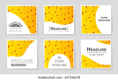 Abstract vector layout background set. For art template design, list, front page, mockup brochure theme style, banner, idea, cover, booklet, print, flyer, book, blank, card, ad, sign, sheet,, a4
