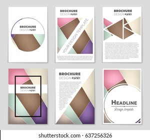 Abstract vector layout background set. For art template design, list, front page, mockup brochure theme style, banner, idea, cover, booklet, print, flyer, book, blank, card, ad, sign, sheet,, a4