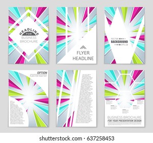 Abstract vector layout background set. For art template design, list, page, mockup brochure theme style, banner, idea, cover, booklet, print, flyer, book, blank, card, ad, sign, sheet,, a4