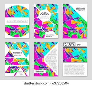 Abstract vector layout background set. For art template design, list, page, mockup brochure theme style, banner, idea, cover, booklet, print, flyer, book, blank, card, ad, sign, sheet,, a4