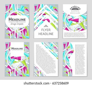 Abstract vector layout background set. For art template design, list, page, mockup brochure theme style, banner, idea, cover, booklet, print, flyer, book, blank, card, ad, sign, sheet,, a4