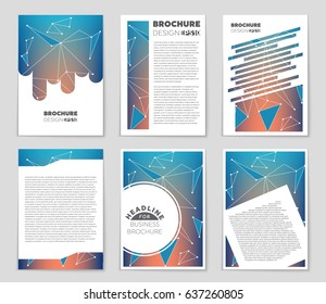 Abstract vector layout background set. For art template design, list, front page, mockup brochure theme style, banner, idea, cover, booklet, print, flyer, book, blank, card, ad, sign, sheet,, a4
