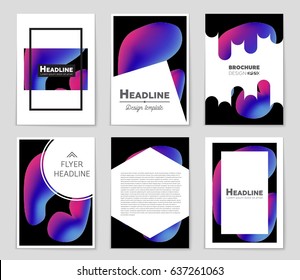 Abstract vector layout background set. For art template design, list, front page, mockup brochure theme style, banner, idea, cover, booklet, print, flyer, book, blank, card, ad, sign, sheet,, a4