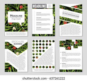 Abstract vector layout background set. For art template design, list, front page, mockup brochure theme style, banner, idea, cover, booklet, print, flyer, book, blank, card, ad, sign, sheet,, a4
