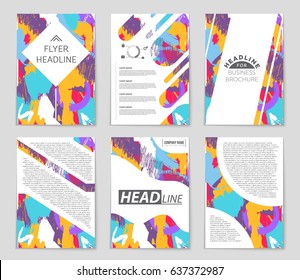 Abstract vector layout background set. For art template design, list, front page, mockup brochure theme style, banner, idea, cover, booklet, print, flyer, book, blank, card, ad, sign, sheet,, a4