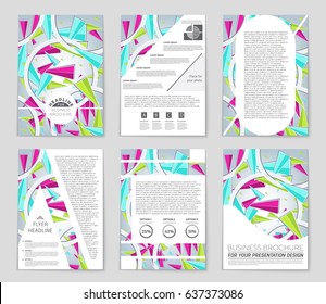 Abstract vector layout background set. For art template design, list, page, mockup brochure theme style, banner, idea, cover, booklet, print, flyer, book, blank, card, ad, sign, sheet,, a4