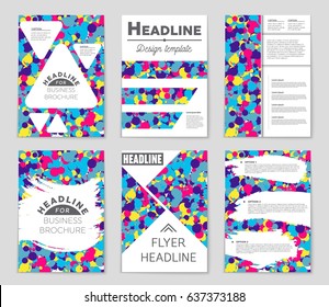 Abstract vector layout background set. For art template design, list, page, mockup brochure theme style, banner, idea, cover, booklet, print, flyer, book, blank, card, ad, sign, sheet,, a4