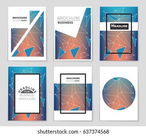 Abstract vector layout background set. For art template design, list, front page, mockup brochure theme style, banner, idea, cover, booklet, print, flyer, book, blank, card, ad, sign, sheet,, a4