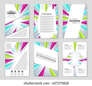 Abstract vector layout background set. For art template design, list, page, mockup brochure theme style, banner, idea, cover, booklet, print, flyer, book, blank, card, ad, sign, sheet,, a4