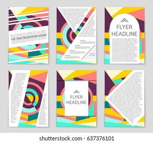 Abstract vector layout background set. For art template design, list, front page, mockup brochure theme style, banner, idea, cover, booklet, print, flyer, book, blank, card, ad, sign, sheet,, a4
