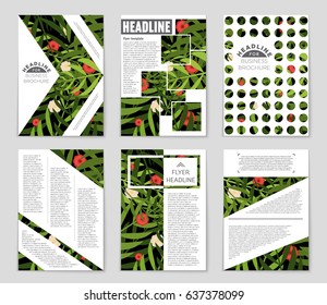 Abstract vector layout background set. For art template design, list, front page, mockup brochure theme style, banner, idea, cover, booklet, print, flyer, book, blank, card, ad, sign, sheet,, a4