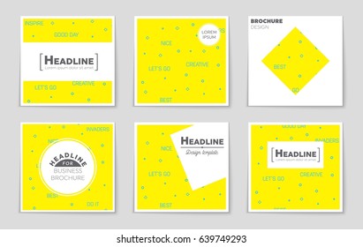 Abstract vector layout background set. For art template design, list, front page, mockup brochure theme style, banner, idea, cover, booklet, print, flyer, book, blank, card, ad, sign, sheet,, a4
