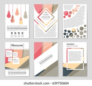 Abstract vector layout background set. For art template design, list, front page, mockup brochure theme style, banner, idea, cover, booklet, print, flyer, book, blank, card, ad, sign, sheet,, a4