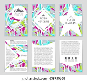 Abstract vector layout background set. For art template design, list, page, mockup brochure theme style, banner, idea, cover, booklet, print, flyer, book, blank, card, ad, sign, sheet,, a4