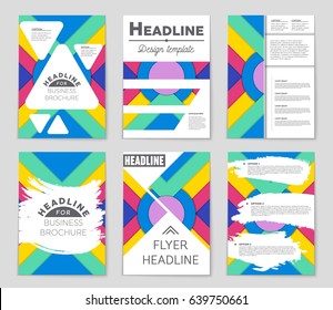 Abstract vector layout background set. For art template design, list, front page, mockup brochure theme style, banner, idea, cover, booklet, print, flyer, book, blank, card, ad, sign, sheet,, a4
