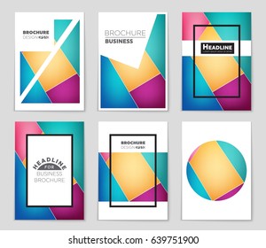 Abstract vector layout background set. For art template design, list, front page, mockup brochure theme style, banner, idea, cover, booklet, print, flyer, book, blank, card, ad, sign, sheet,, a4