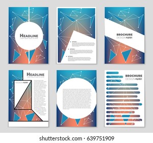 Abstract vector layout background set. For art template design, list, front page, mockup brochure theme style, banner, idea, cover, booklet, print, flyer, book, blank, card, ad, sign, sheet,, a4