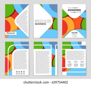 Abstract vector layout background set. For art template design, list, front page, mockup brochure theme style, banner, idea, cover, booklet, print, flyer, book, blank, card, ad, sign, sheet,, a4