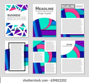Abstract vector layout background set. For art template design, list, front page, mockup brochure theme style, banner, idea, cover, booklet, print, flyer, book, blank, card, ad, sign, sheet,, a4