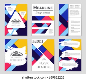 Abstract vector layout background set. For art template design, list, front page, mockup brochure theme style, banner, idea, cover, booklet, print, flyer, book, blank, card, ad, sign, sheet,, a4