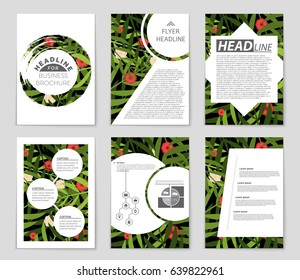 Abstract vector layout background set. For art template design, list, front page, mockup brochure theme style, banner, idea, cover, booklet, print, flyer, book, blank, card, ad, sign, sheet,, a4
