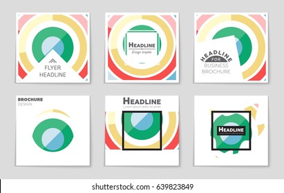 Abstract vector layout background set. For art template design, list, page, mockup brochure theme style, banner, idea, cover, booklet, print, flyer, book, blank, card, ad, sign, sheet,, a4
