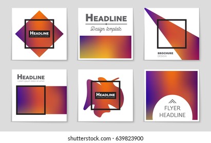 Abstract vector layout background set. For art template design, list, page, mockup brochure theme style, banner, idea, cover, booklet, print, flyer, book, blank, card, ad, sign, sheet,, a4