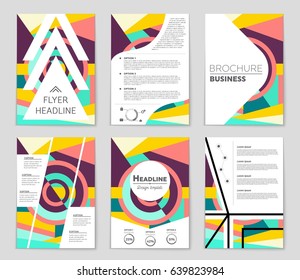 Abstract vector layout background set. For art template design, list, front page, mockup brochure theme style, banner, idea, cover, booklet, print, flyer, book, blank, card, ad, sign, sheet,, a4