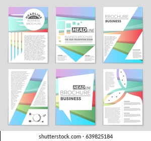 Abstract vector layout background set. For art template design, list, front page, mockup brochure theme style, banner, idea, cover, booklet, print, flyer, book, blank, card, ad, sign, sheet,, a4