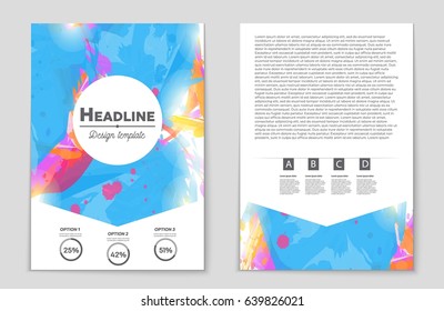 Abstract vector layout background set. For art template design, list, front page, mockup brochure theme style, banner, idea, cover, booklet, print, flyer, book, blank, card, ad, sign, sheet,, a4